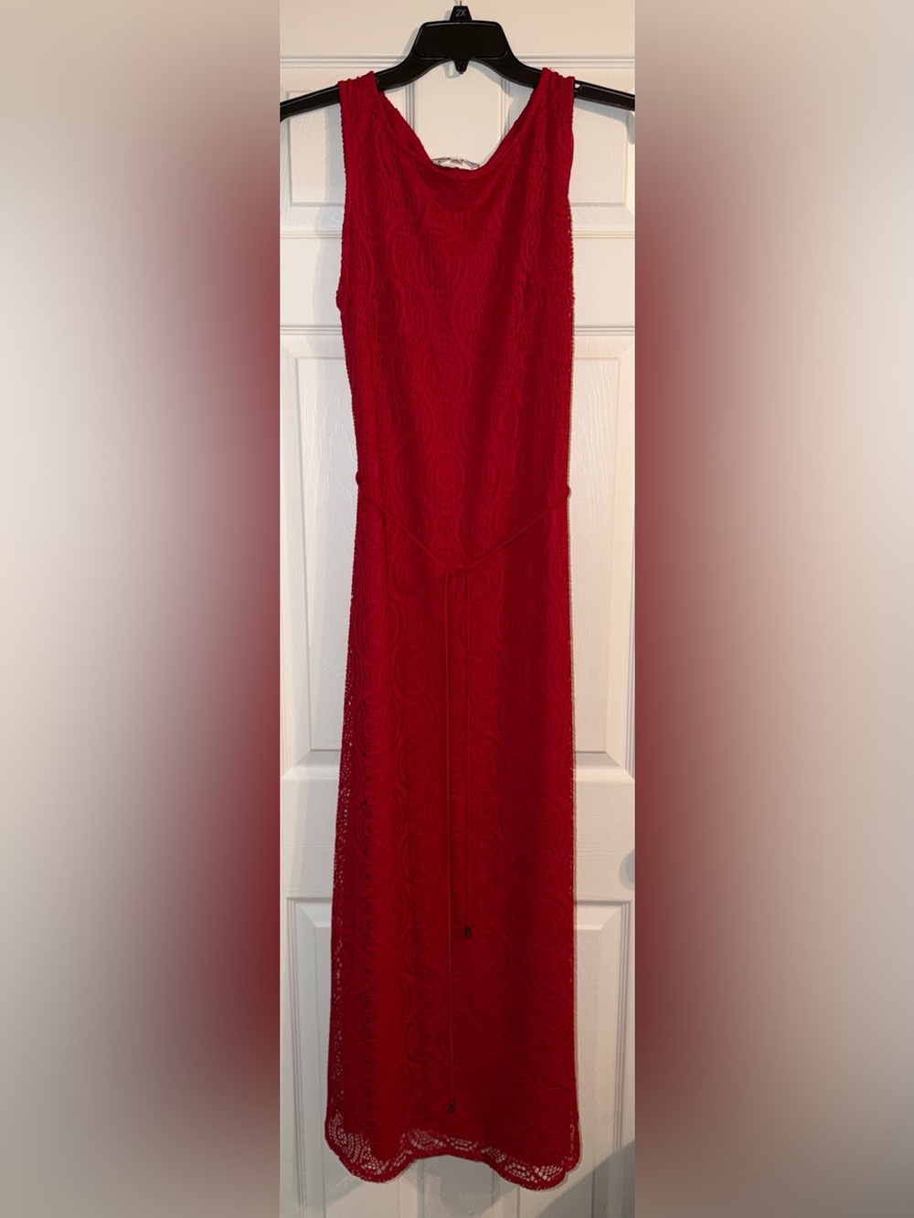 S$ Collection Red Medallion Lace Sleeveless Maxi Dress 14 Y2K